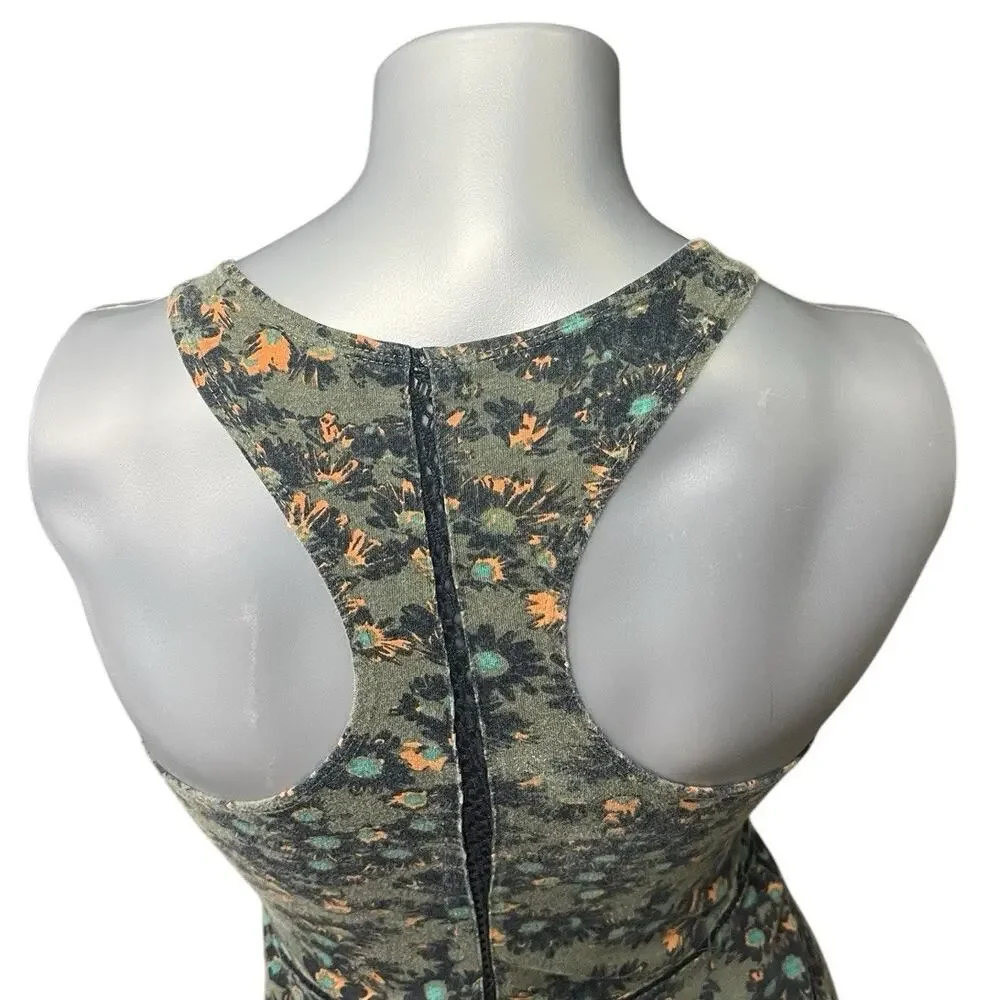 Rvca Dress Women’s Multicolor Floral Racerback Fit Flare Whimsygoth Y2K Indie